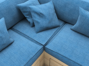 corner sofa for kitchen Modelo 3D