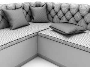 corner sofa for kitchen 2 Modelo 3D