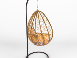 suspended swing wicker rattan 3D Model