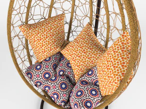 suspended swing wicker rattan 3D Model