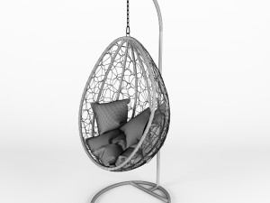 suspended swing wicker rattan 3D Model