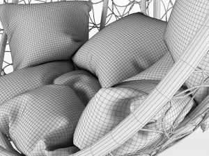 suspended swing wicker rattan 3D Model