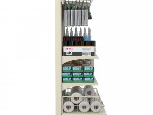 Stand with housewares 3D Model