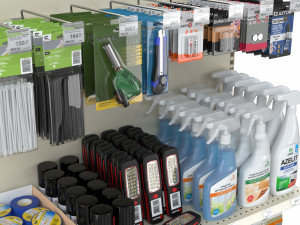 Stand with housewares 3D Model