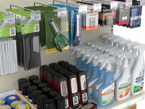 Stand with housewares 3D Model