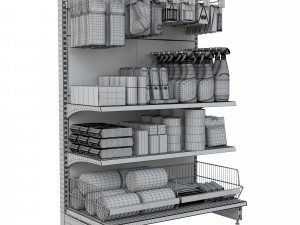 Stand with housewares 3D Model
