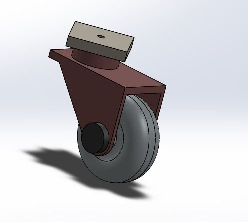 castor wheel 3D Model .c4d .max .obj .3ds .fbx .stl .blend
