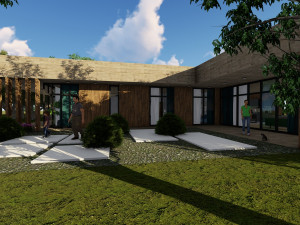 modern villa house with interior design 3D Model