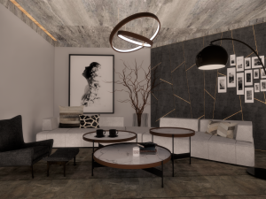 modern living room set 3D 모델