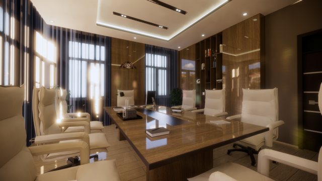 modern office interior design set 3D Модель .c4d .max .obj .3ds .fbx .stl .blend 