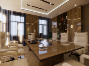 modern office interior design set 3D मॉडल