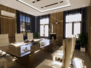 modern office interior design set 3D Model