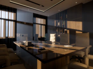 modern office interior design set 3D Model