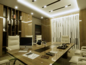 modern office interior design set 3D Model