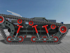 modello di telaio per cisterna cingolato Modello 3D