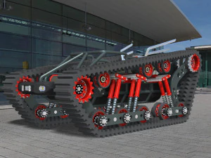 tracked tank chassis model 3D Model
