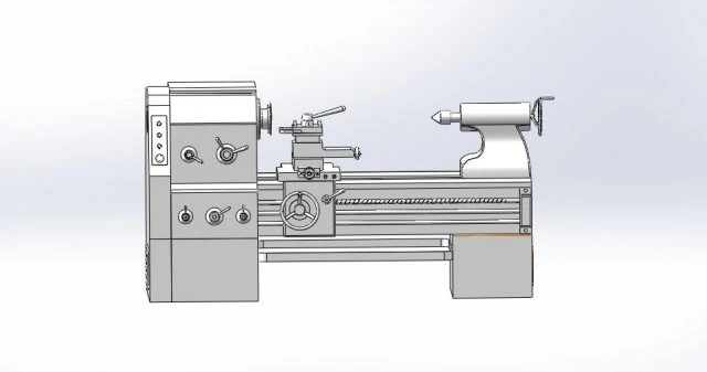 model drawing of manual lathe 3D Model .c4d .max .obj .3ds .fbx .stl .blend 