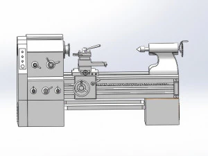 model drawing of manual lathe 3D Model