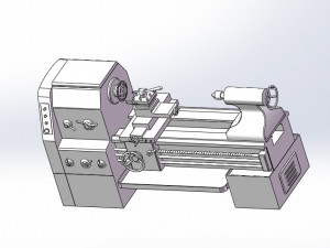 model drawing of manual lathe 3D मॉडल