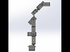 5 dof assembled robotic arm with servo motors for prototype projects 3D Baskı Modeli