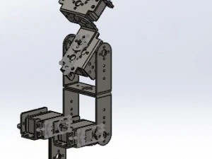 5 dof assembled robotic arm with servo motors for prototype projects 3D Print Model