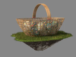 canasta de huevos de pascua Modelo 3D