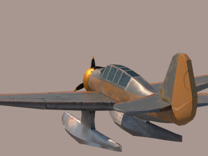 low-poly pbr northrop n-3pb seaplane 3Dモデル