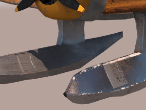low-poly pbr northrop n-3pb seaplane 3Dモデル