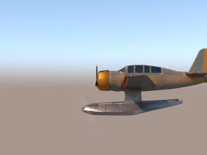 low-poly pbr northrop n-3pb seaplane 3D Model