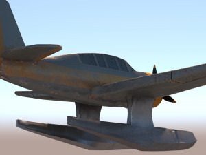 low-poly pbr northrop n-3pb seaplane 3Dモデル