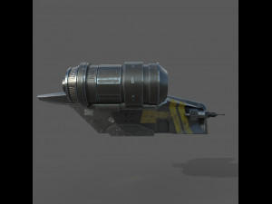 low-poly pbr mandalorian spaceship 3D-Modell