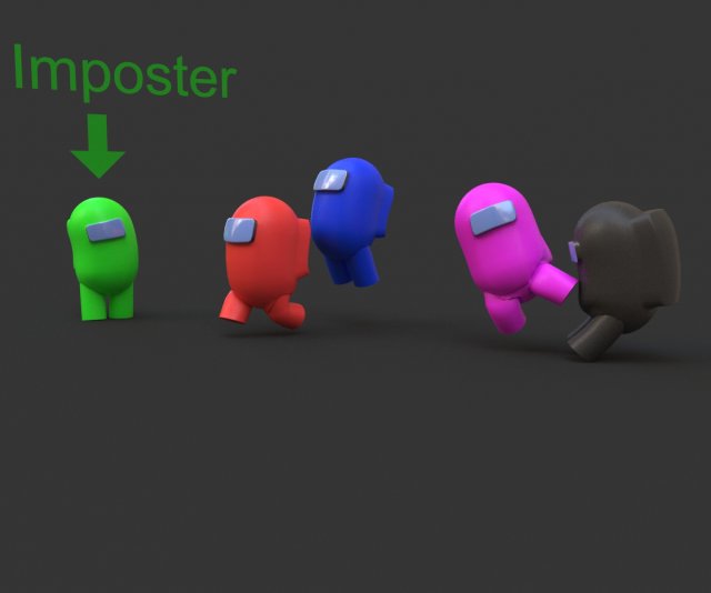 among us characters rigged 3D Model .c4d .max .obj .3ds .fbx .stl .blend 