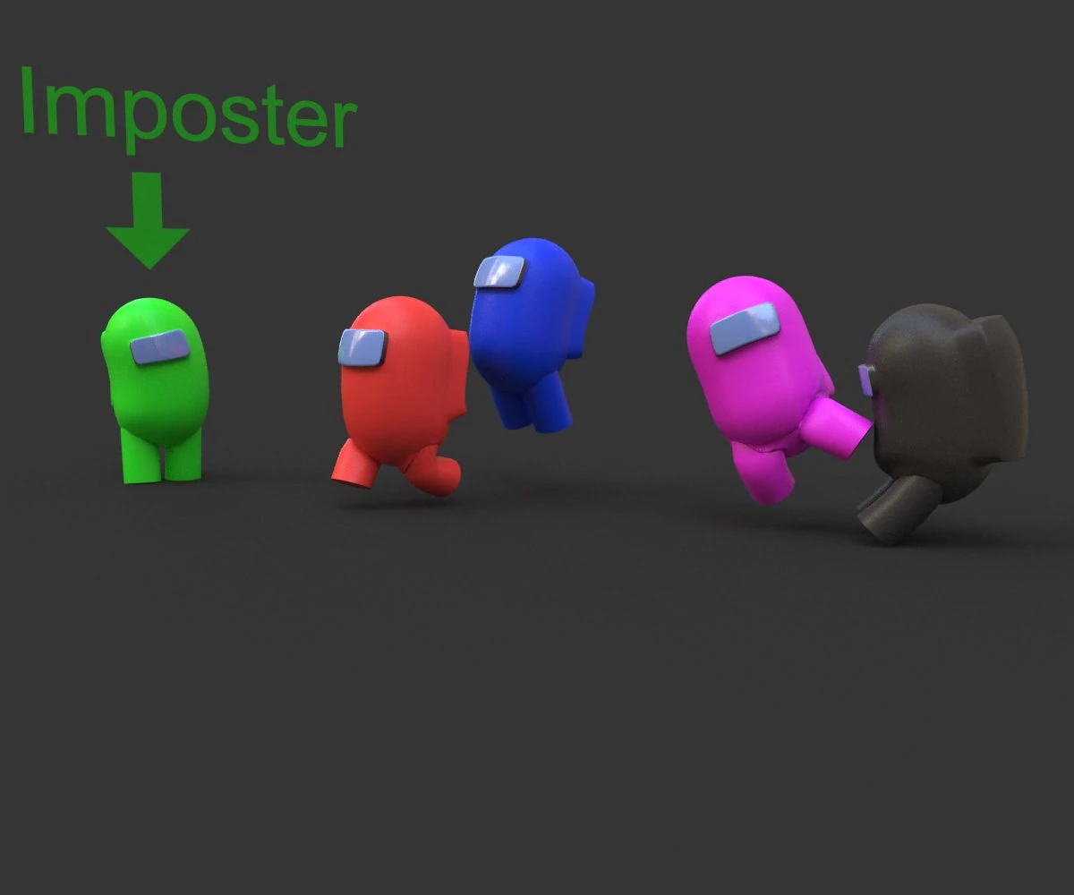 серед нас персонажі сфальсифіковані 3D Модель .c4d .max .obj .3ds .fbx .stl .blend