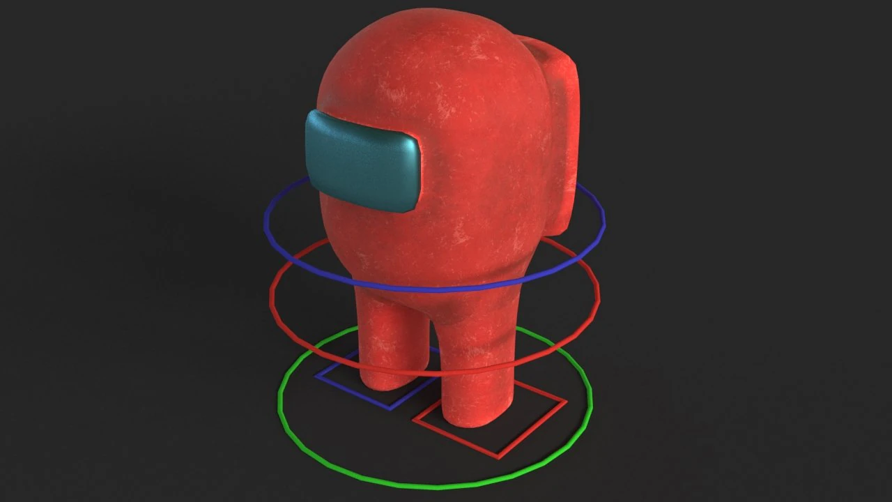 rigged among us character low-poly 3D Model .c4d .max .obj .3ds .fbx .stl .blend