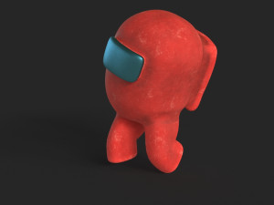 rigged among us character low-poly 3D Model