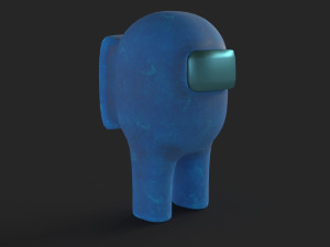 rigged among us character low-poly 3D Model