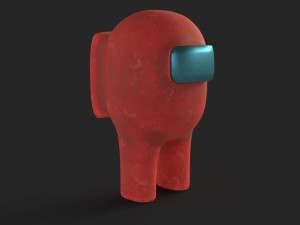 rigged among us character low-poly 3D Model