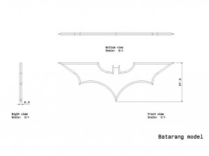 batarang model Modello di stampa 3D