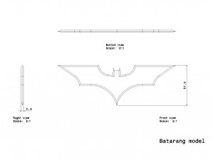 batarang model 1 3D-printmodel