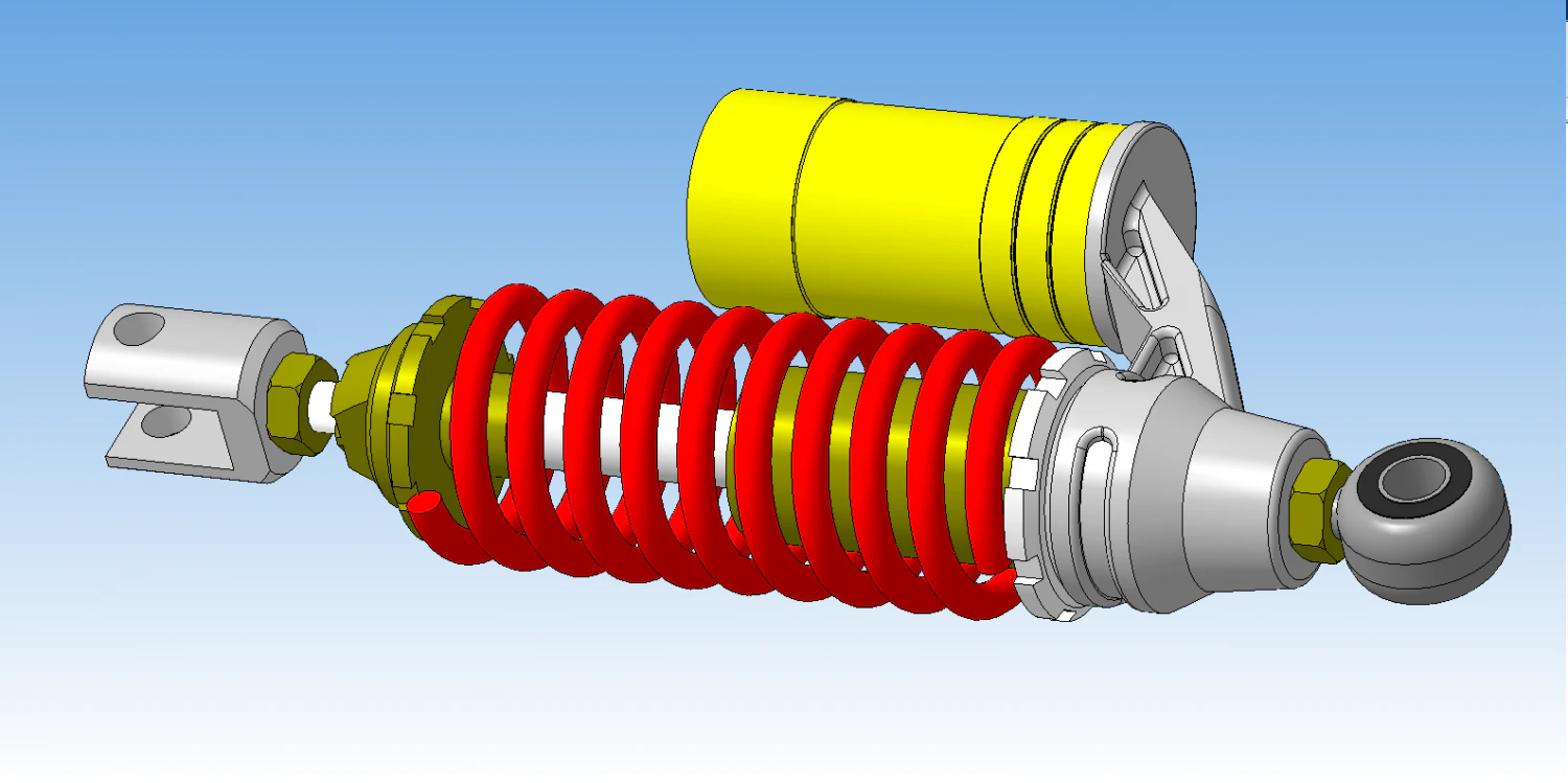 motorcycle shock absorber 3D Model .c4d .max .obj .3ds .fbx .stl .blend 