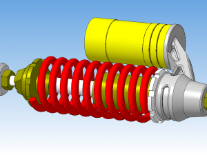 motorcycle shock absorber 3D 模型