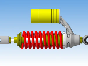 motorcycle shock absorber 3D Model