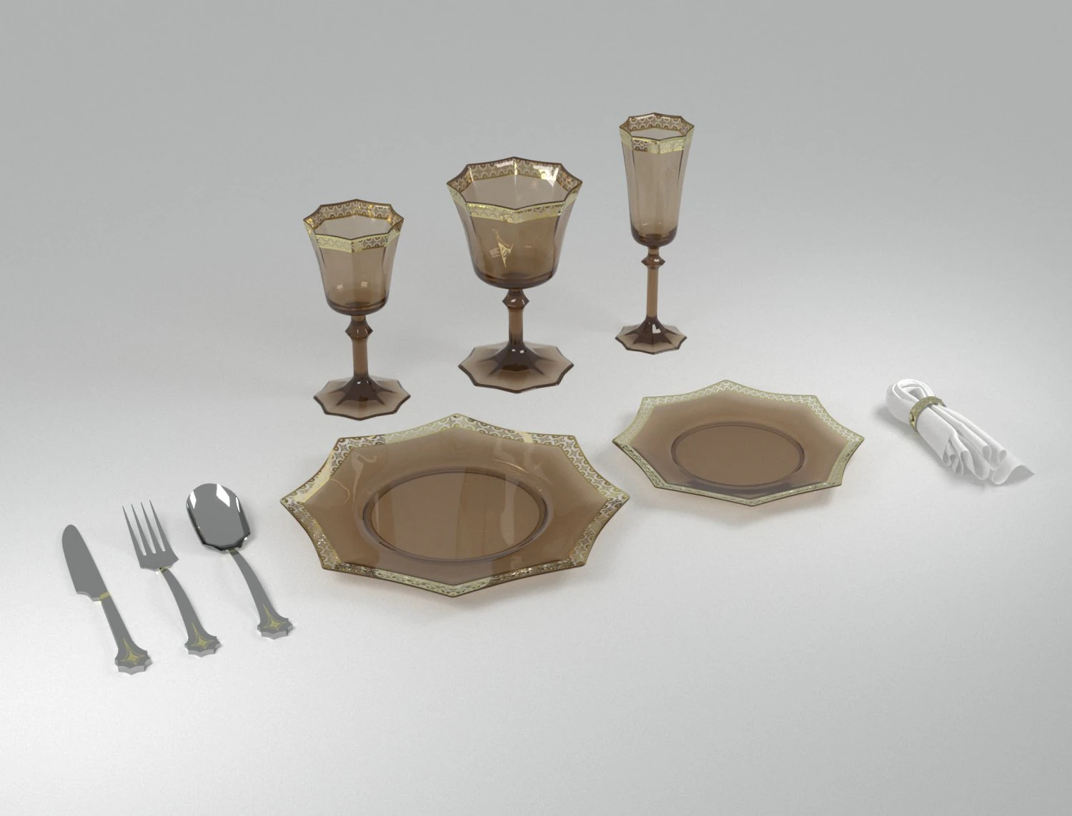 tableware 3D Model .c4d .max .obj .3ds .fbx .stl .blend 