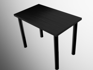 classic office desk 3D Model