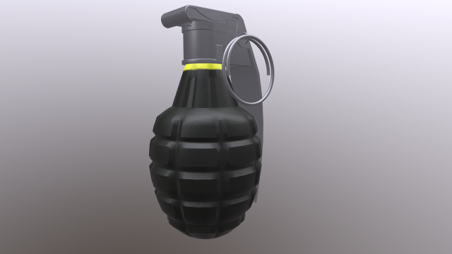 granade mk2 3D Model .c4d .max .obj .3ds .fbx .stl .blend 