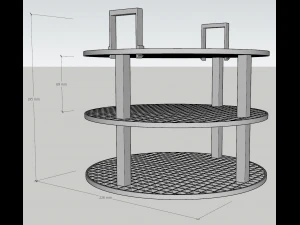 Піднос 3 ярусний - круглий 3D Принт Модель