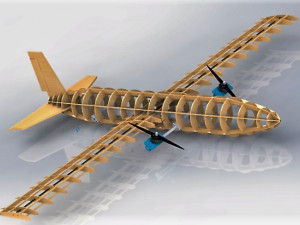 air craft ready to manufacturing by laser cuting the sections and mate together 3D Model