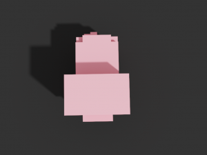 little pig voxel Model 3D