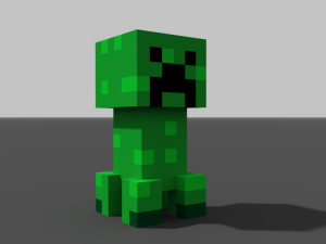 little creeper voxel 3D मॉडल