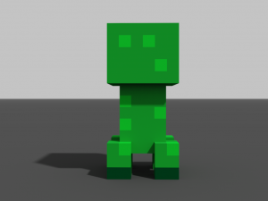 little creeper voxel 3D मॉडल